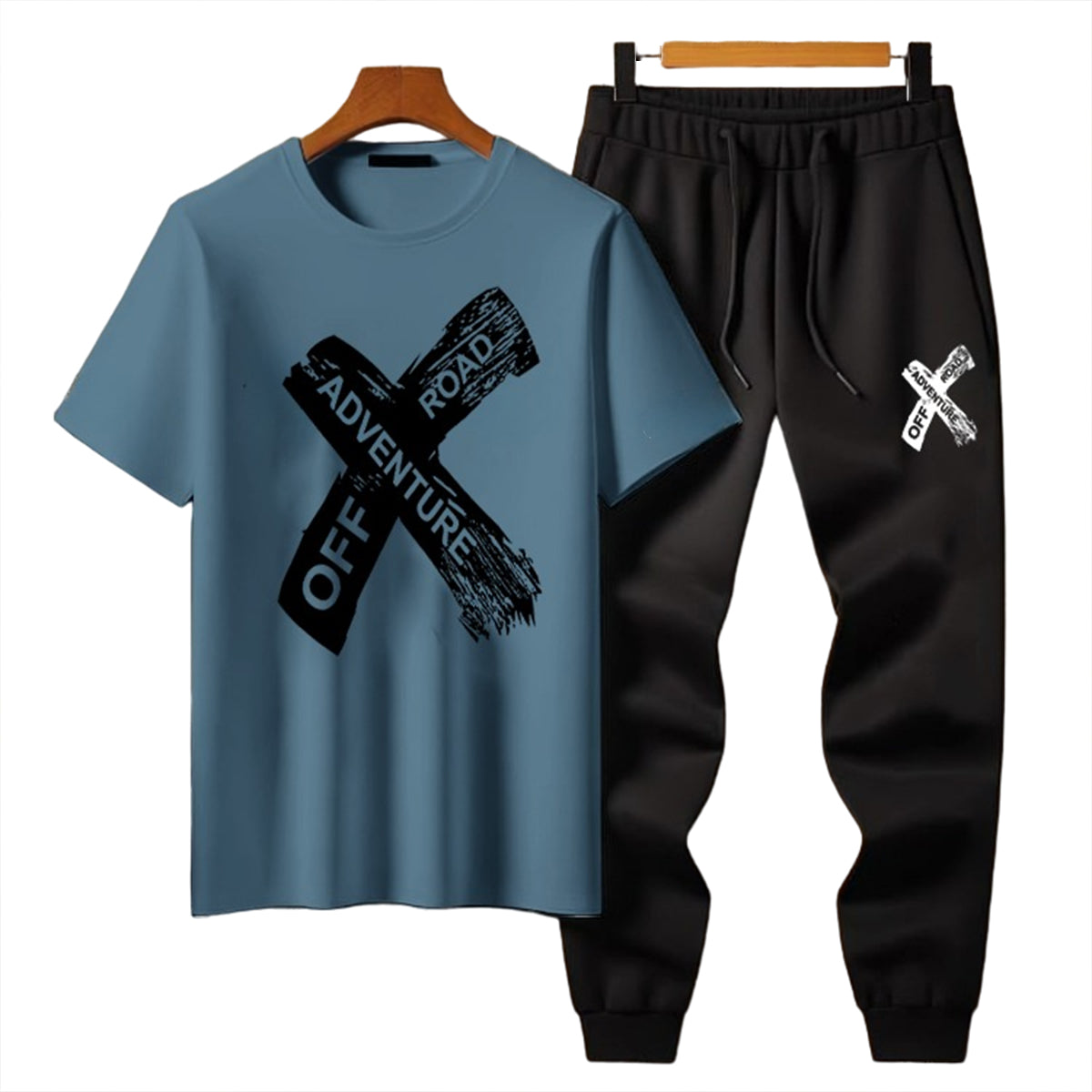 Summer Collection Adventure X Printed Tracksuit T-shirt & Trouser
