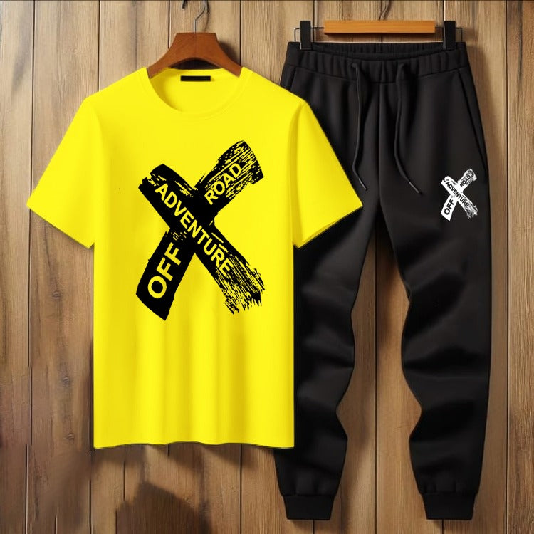 Summer Collection Adventure X Printed Tracksuit T-shirt & Trouser
