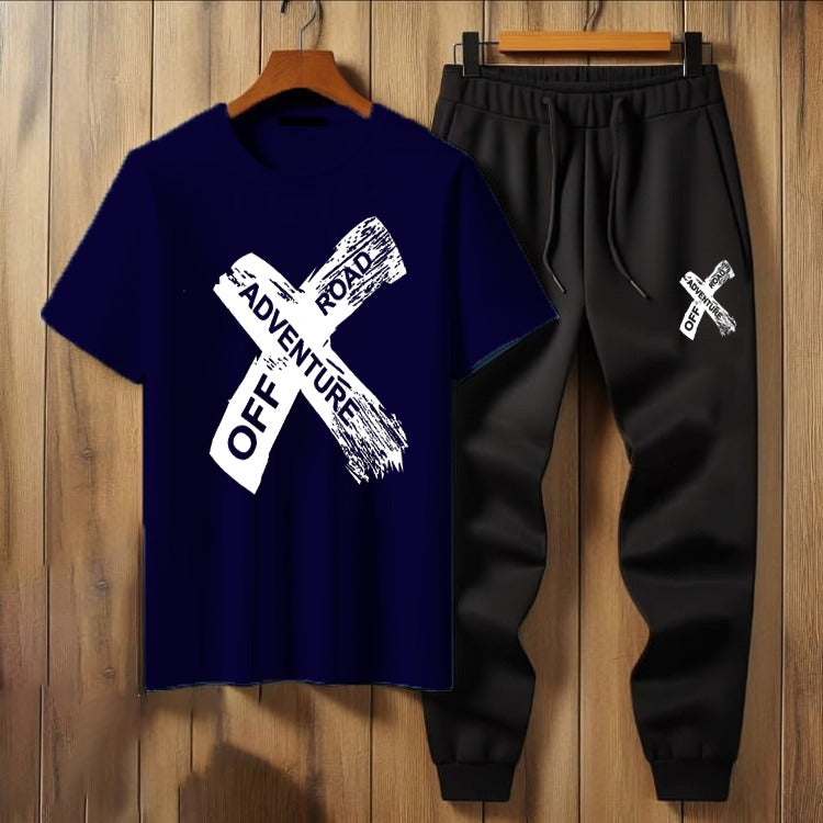 Summer Collection Adventure X Printed Tracksuit T-shirt & Trouser