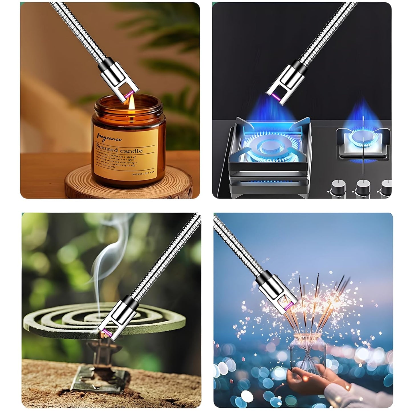 Rechargeable Electric USB Lighter For Stove With Long And Flexible Neck