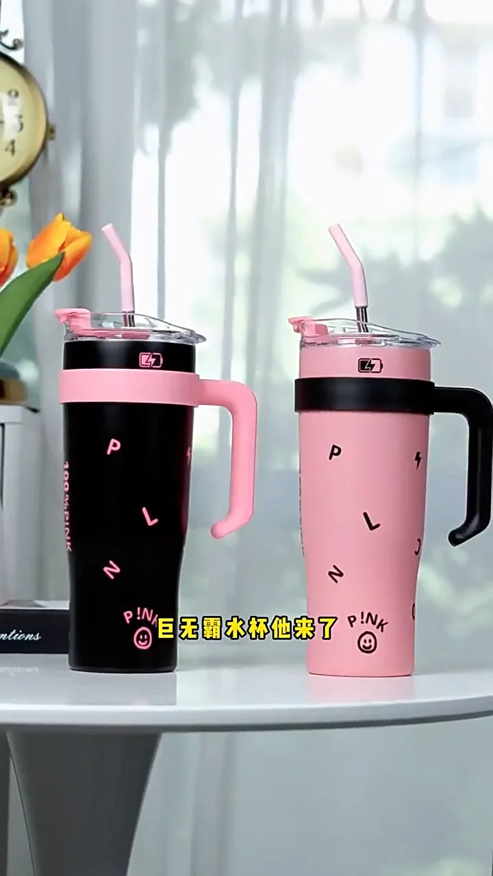 Water Bottle With Stainless Steel Straw
