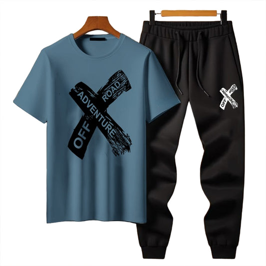 Summer Collection Adventure X Printed Tracksuit T-shirt & Trouser