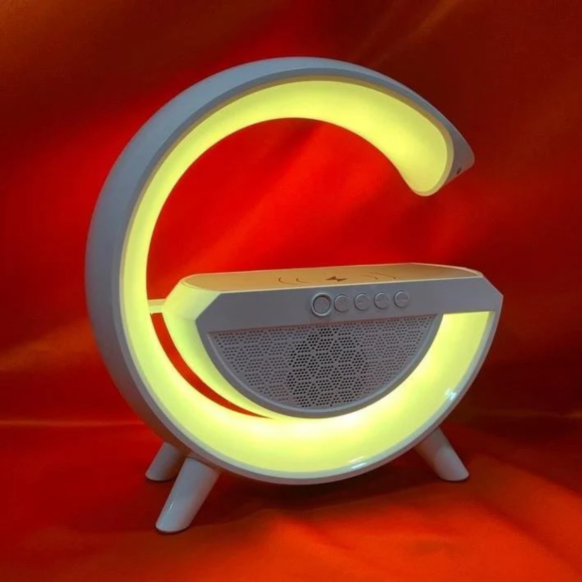 G Shape Lamp + Speaker With Wireless Phone Charging