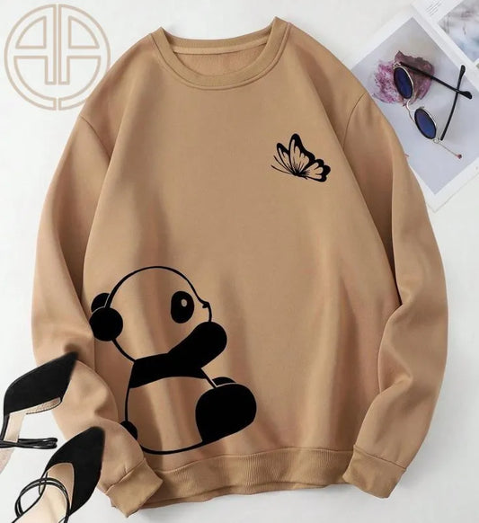 Bear printed Sweat shirt For Womens