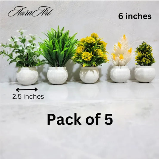 Pack of 3, 5 Artificial Small Plants
