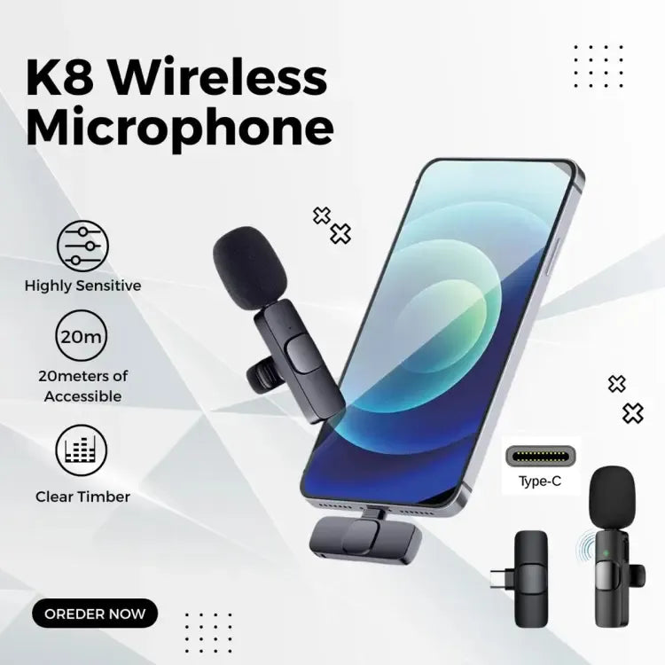 K8 Wireless Microphone Universal Plug, Its For Mobile Phones