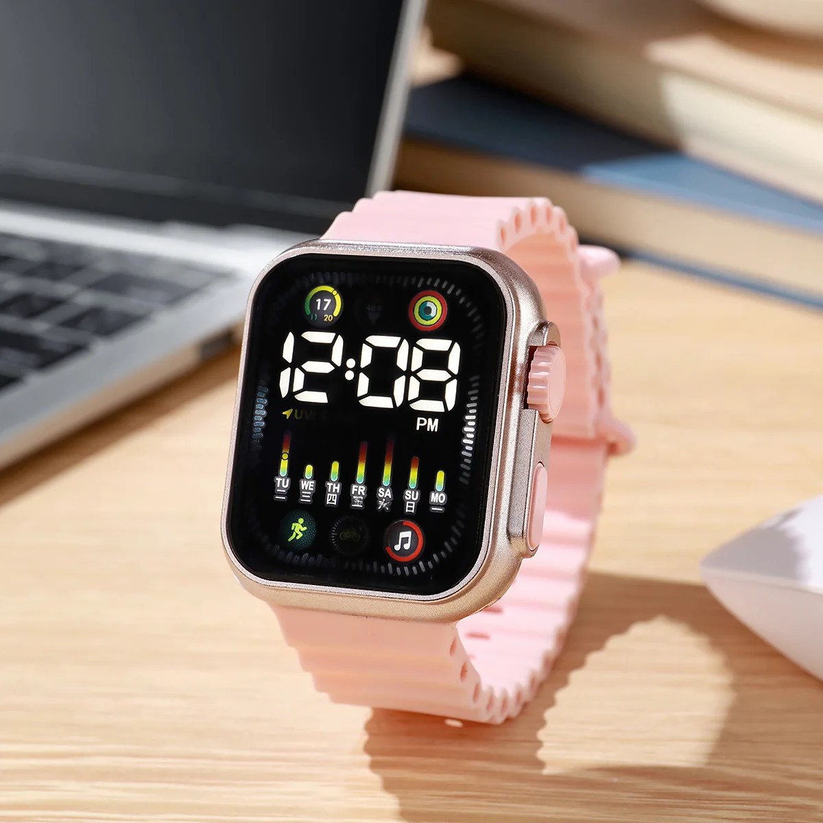 Stylish Silicon Strap Led Digital Watch For Kids Girls & Boys