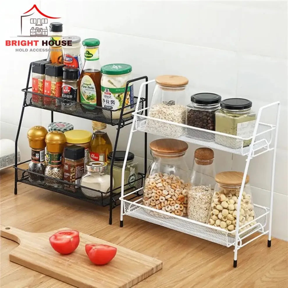 2-Tier Spice Rack Countertop Organizer for Kitchen