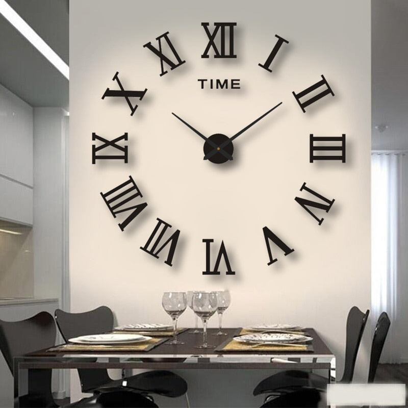 New 3D Wooden Wall Clock 24 Inch