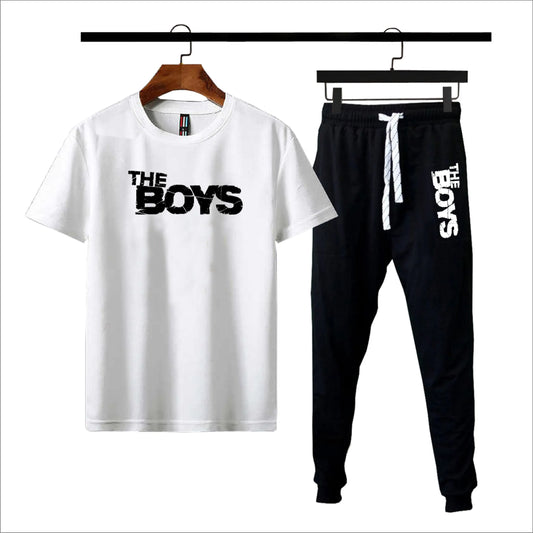 Black The boys printed summer tracksuit for men