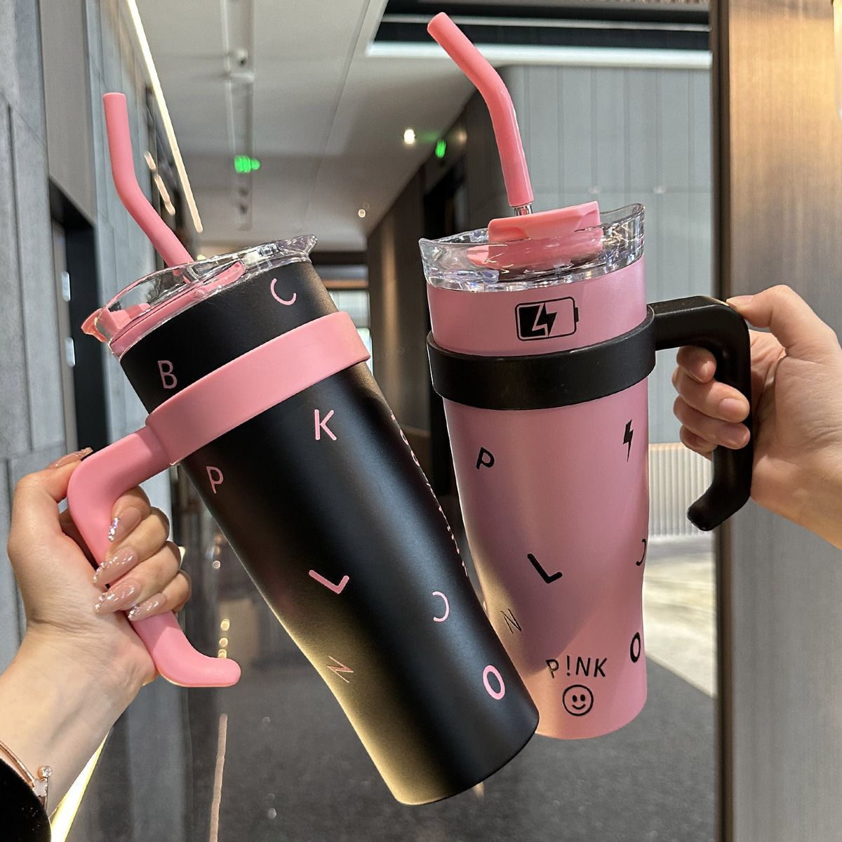Water Bottle With Stainless Steel Straw