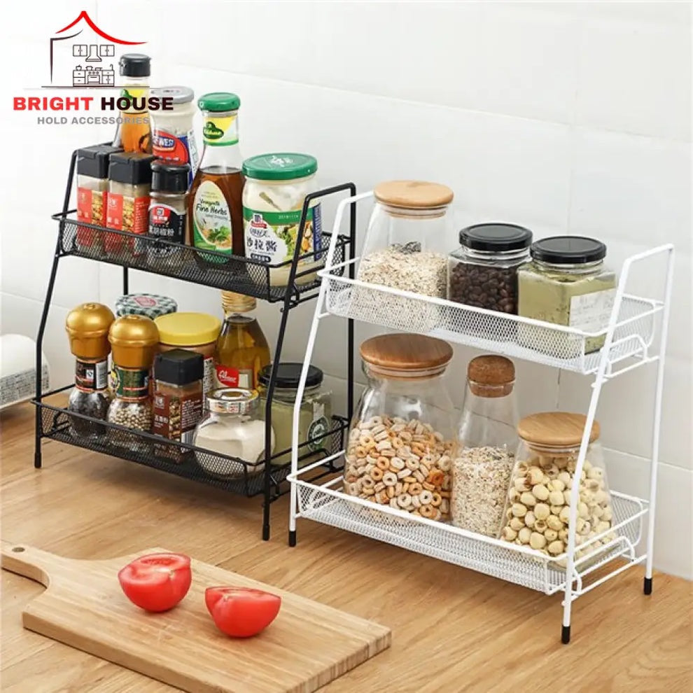 Kitchen Accessories Storage Inside Cabinet Desktop Rack Shelf Organizer